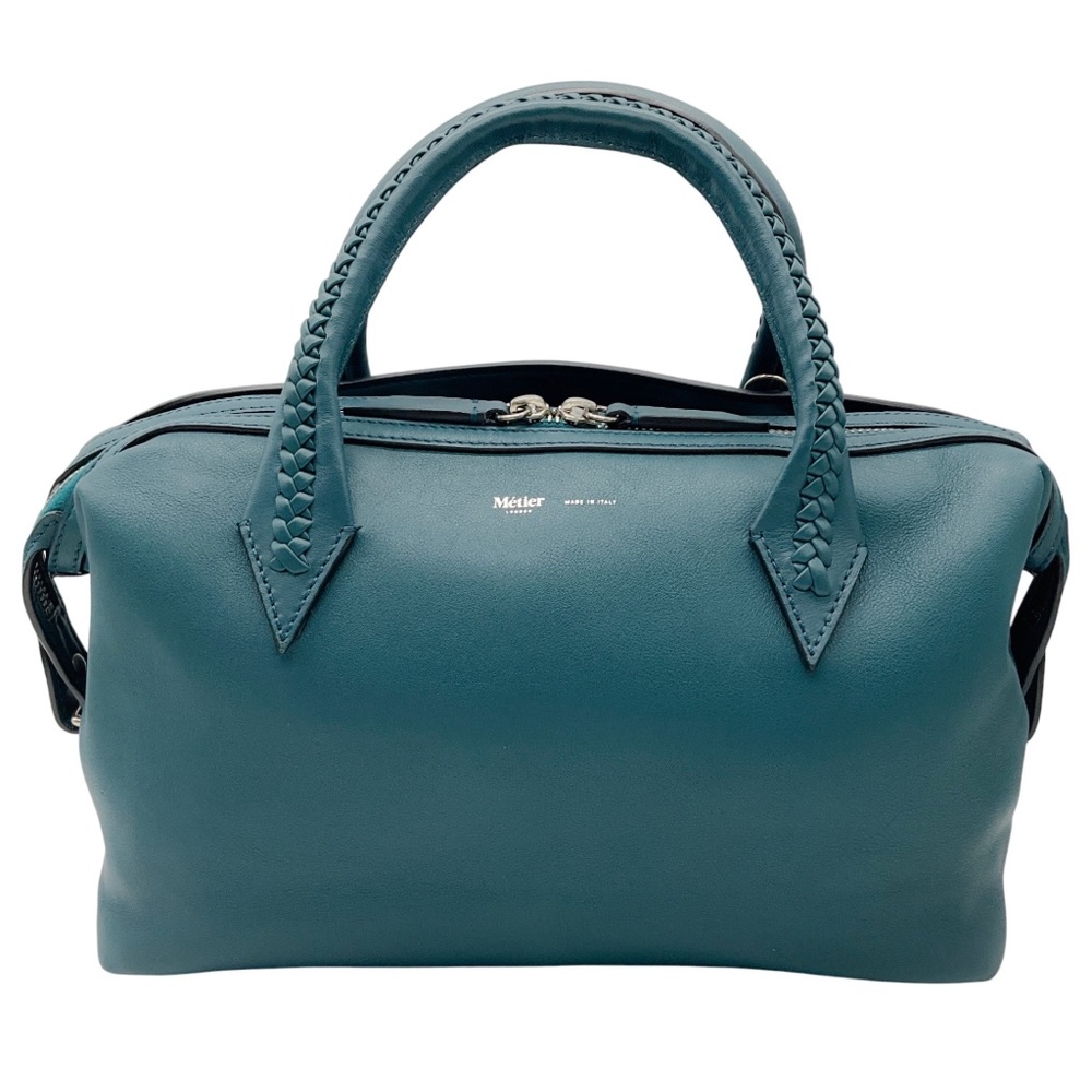 METIER LOST AT SEA TEAL BLUE VERITE CITY SMALL HANDMADE ITALIAN CALFSKIN LEATHER
